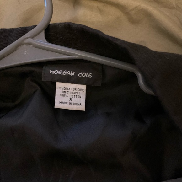 Morgan Cole Womens Sz S Black Zip Jacket Studded Bling Button Cuff Sleeve Lined - Picture 9 of 12